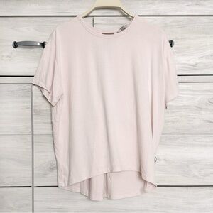 Athleta Soft Light Pink Open Back Tee Size Small